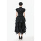 Dark in Love Seraphine Lace Shoulder Goth Top