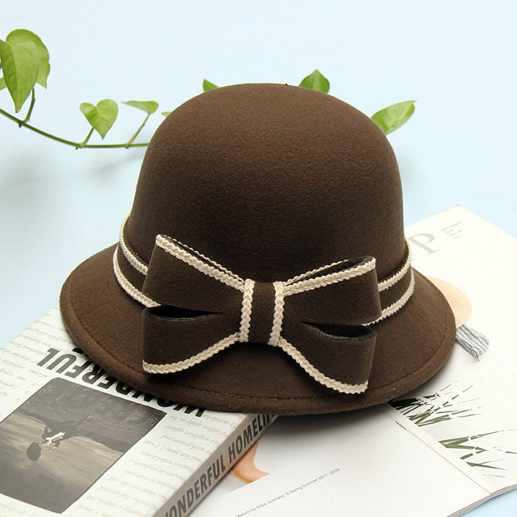 Women's Stitched Bow Hat, Multi Colours