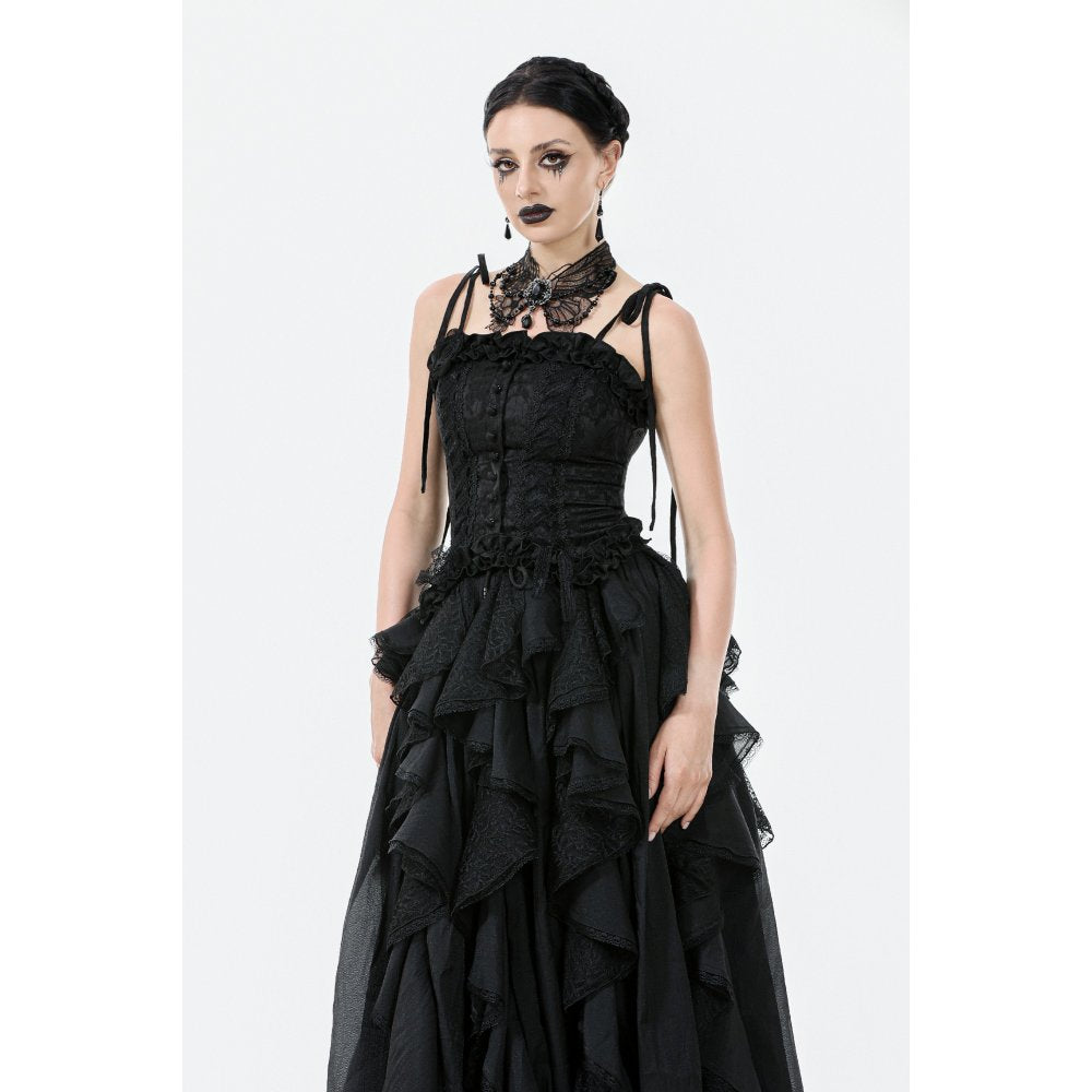 Dark in Love Lysandra Butterfly Lace Beaded Collar Necklace