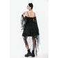 Dark in Love Seraphine Black Lace Ruffle Arm Warmer Sleeves
