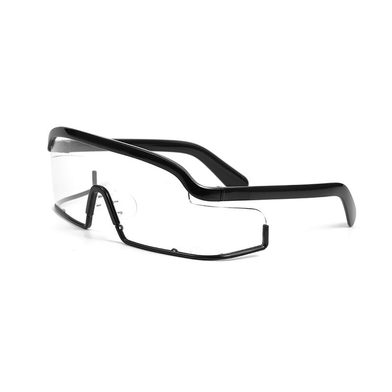 Fashion Large Rim Colourful Wraparound Sunglasses