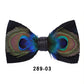 Men's Bow Tie, Peacock Big Eyes Blue Feather