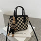 Houndstooth or Checkerboard Fashion Plaid Shoulder Handbag