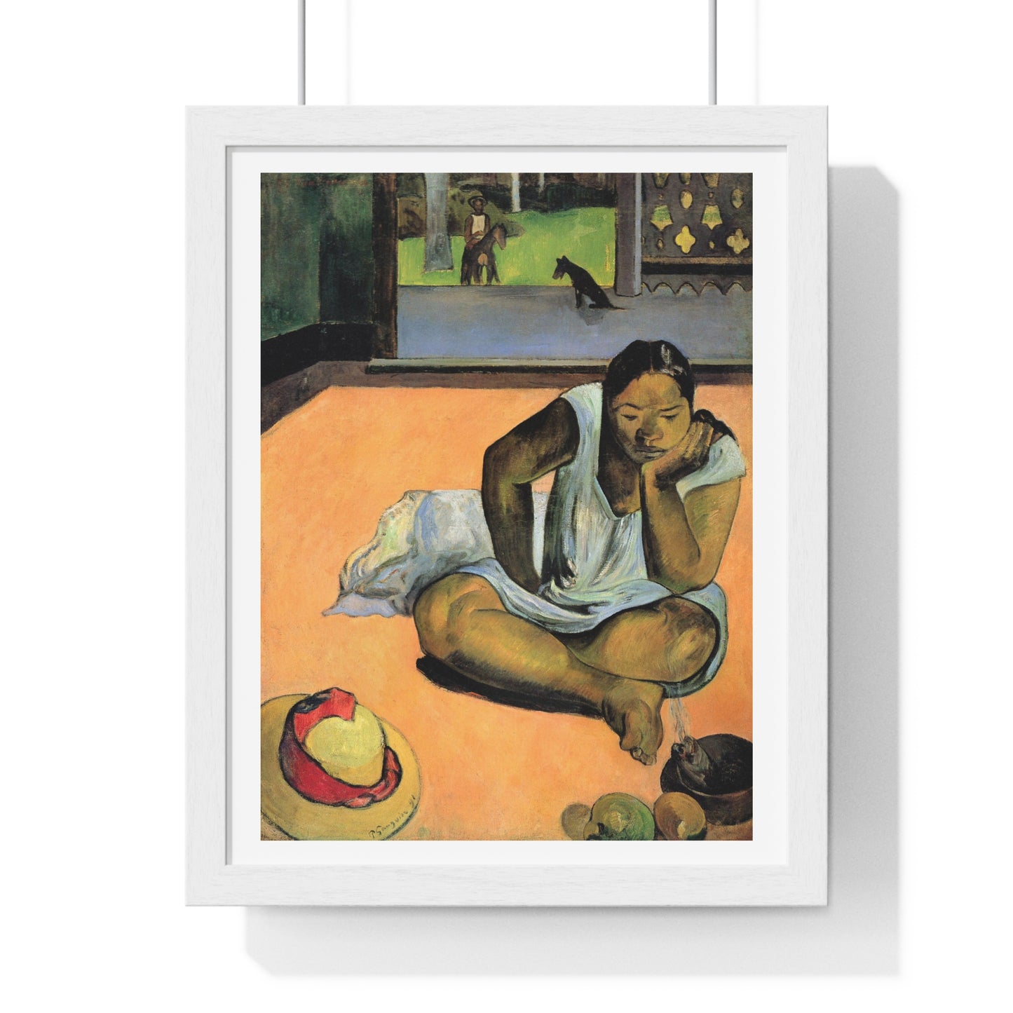 The Brooding Woman 'Te Faaturuma' (1891) by Paul Gaugin., from the Original, Framed Print