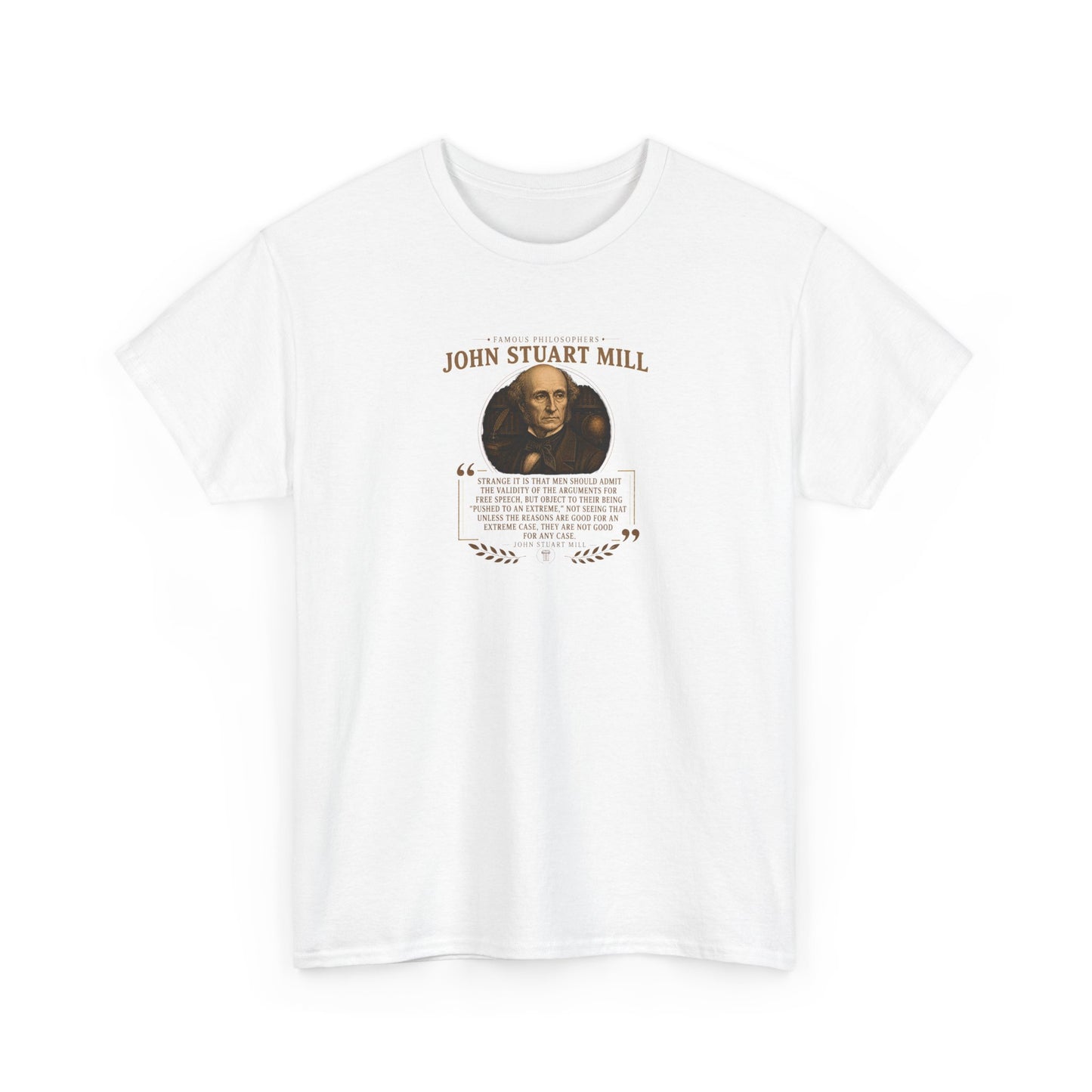 John Stuart Mill on the Benefits of Free Speech, Philosophy Tribute T-Shirt