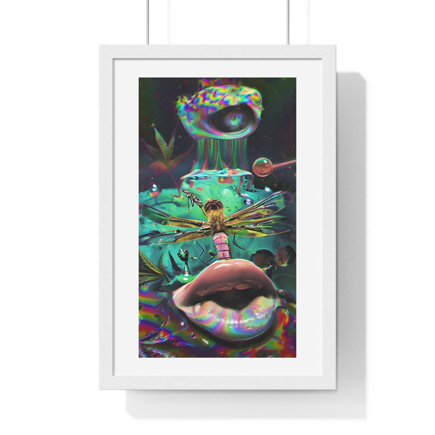 Gaia Psychedelic Art 'Designed by AI' Framed Art Print