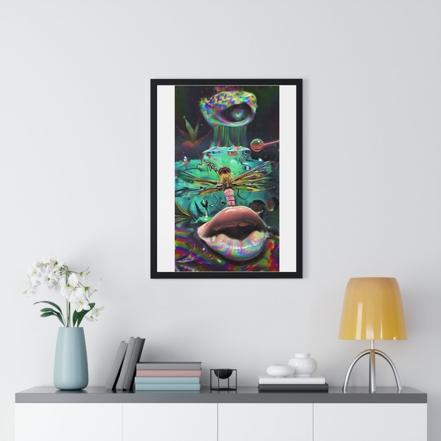 Gaia Psychedelic Art 'Designed by AI' Framed Art Print