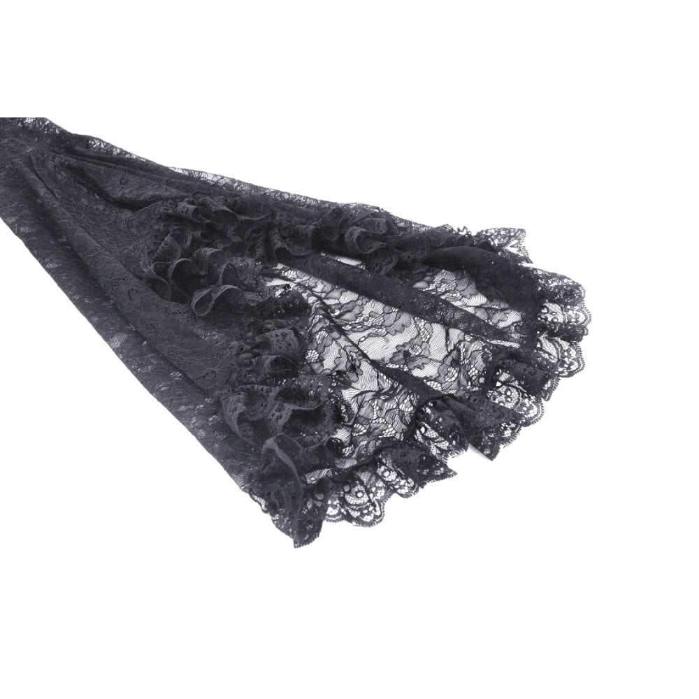 Dark in Love Belladonna Lace-Bell Sleeve Goth Shrug