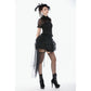 Dark in Love Gothic Tailed Sheer Mesh Petticoat Skirt