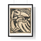 Figurative Abstraction, from the Original, Wooden Framed Print