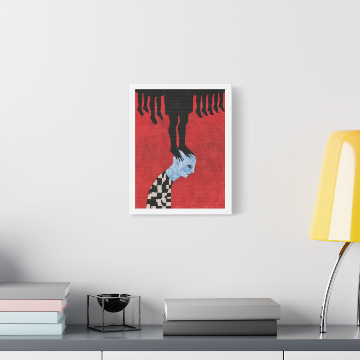 Feet, Neo-Surrealism, Art Print on Satin Canvas, Stretched
