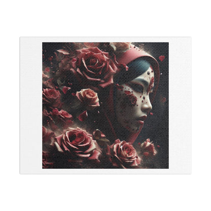 Rose Portrait 'Designed by AI' Art Print on Canvas