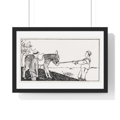 Two Boys and a Donkey by Julie de Graag (1877-1924) from the Original, Framed Print