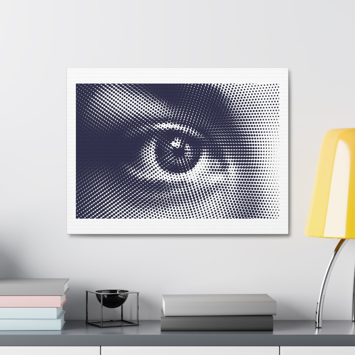 Human Eye Pixel Art Print on Satin Canvas