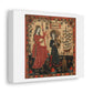 High Gothic Art Print, Girl Being Admonished by Her Mom 'Designed by AI' on Satin Canvas