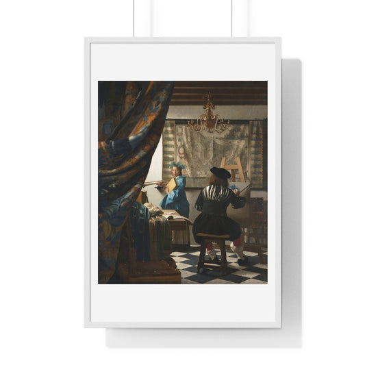 The Allegory of Painting (1666 –1668) by Johannes Vermeer, from the Original, Framed Art Print