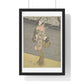 Plucking a Branch from a Neighbour's Plum Tree (1768) Japanese Illustration by Suzuki Harunobu, from the Original, Framed Print