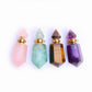 Natural Crystal Perfume Bottle Chain Pendant Necklace