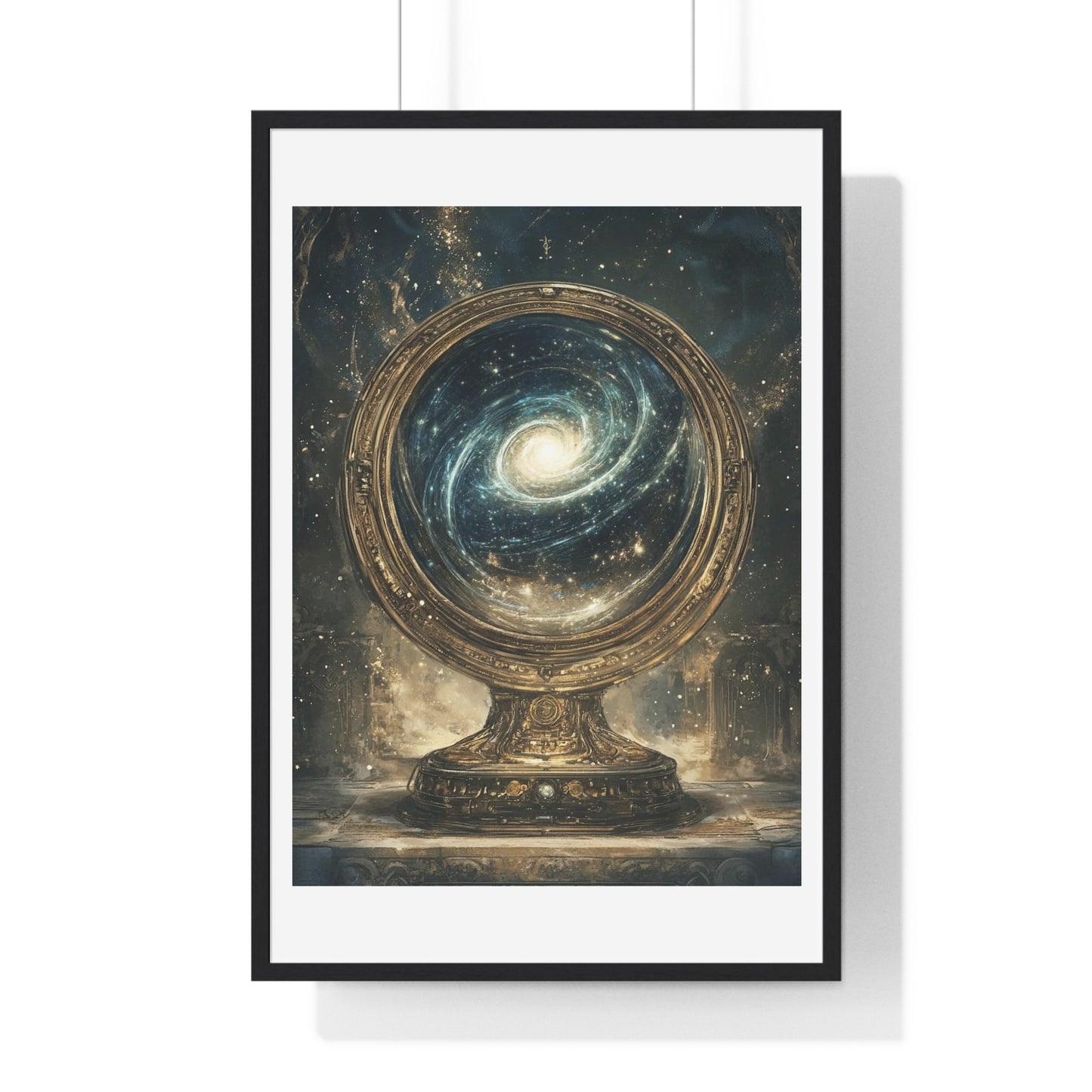 Galactic View, Abstract Art 'Designed by AI', Framed Print