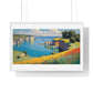 Cornish Harbour in Springtime 'Designed by AI' Framed Art Print