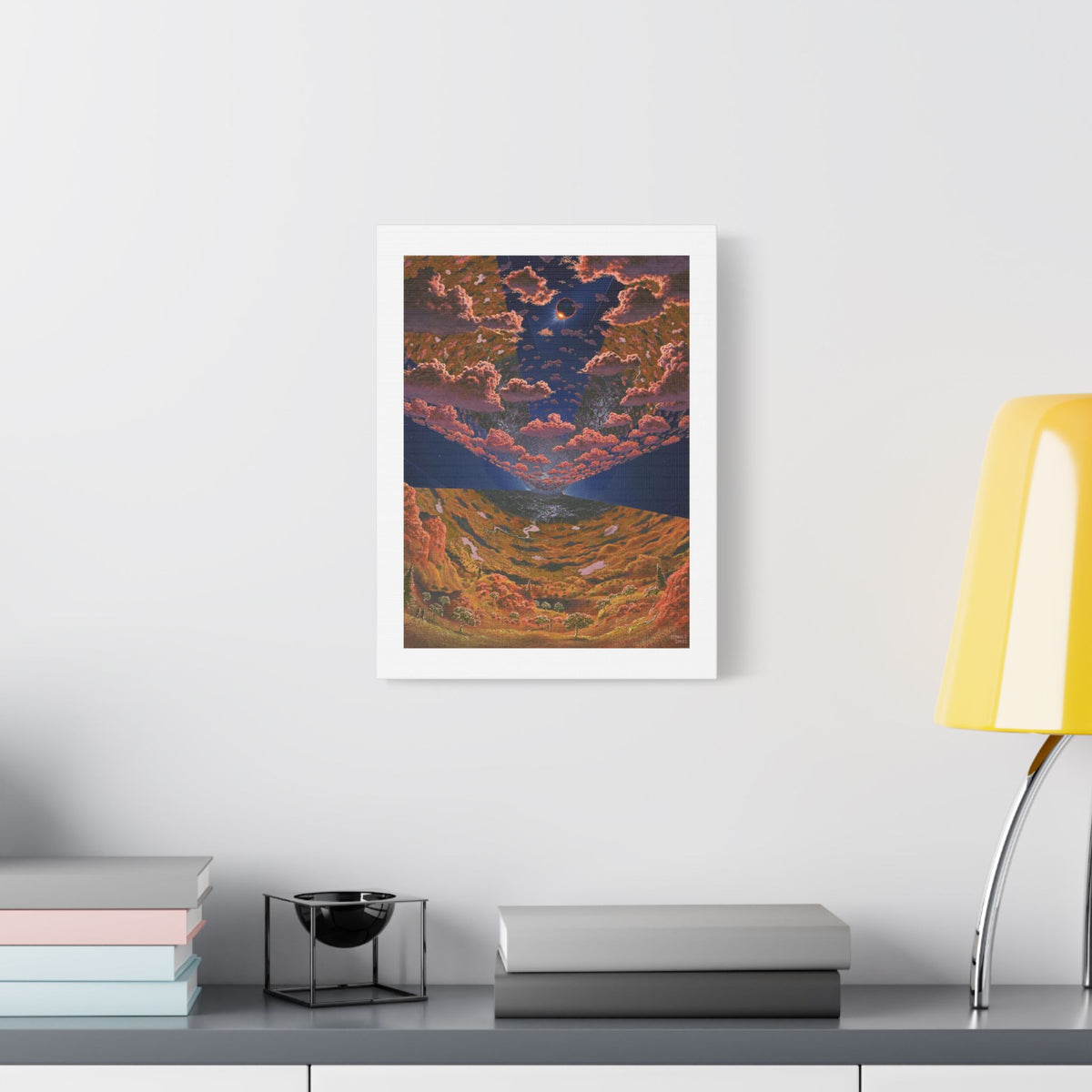 Internal View of the O'Neill Cylinder (2015) Sci-Fi Painting by Don Davis, Art Print on Canvas