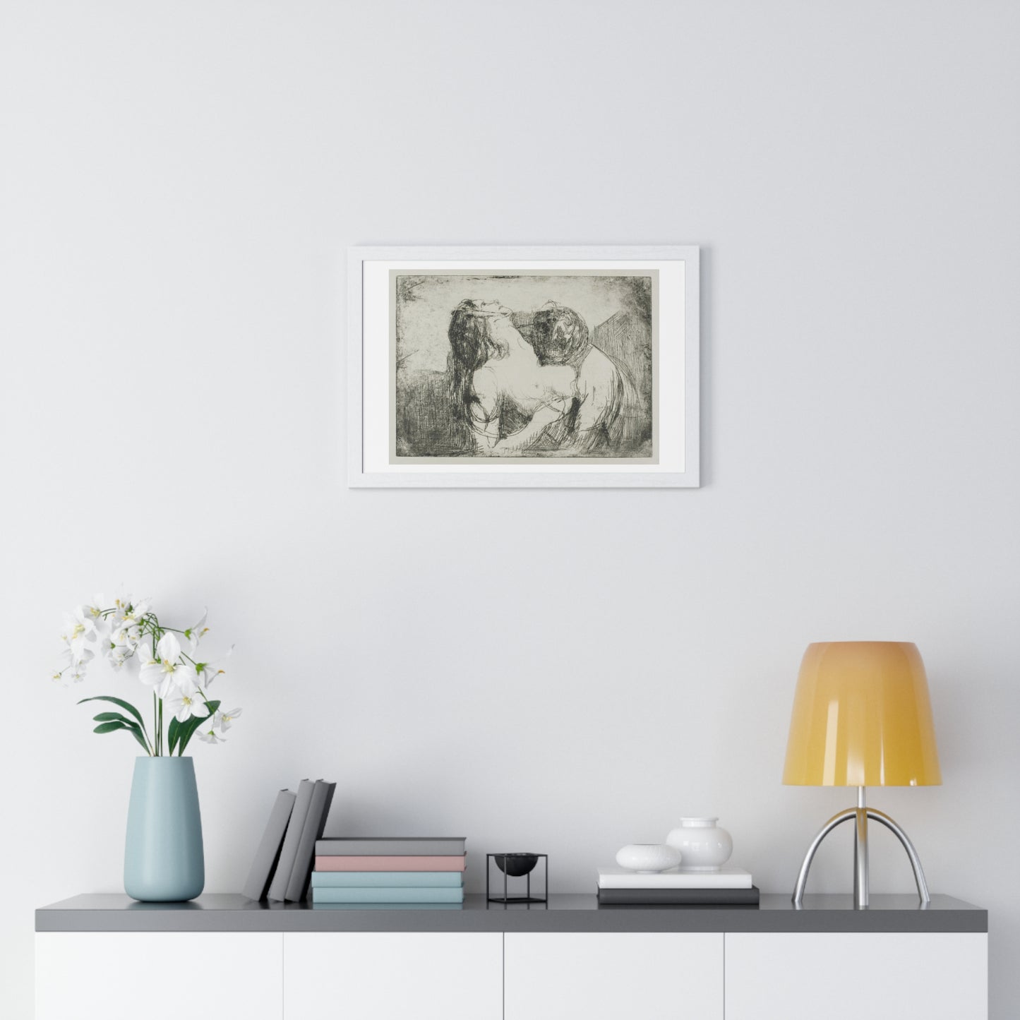 The Bite (1914) by Edvard Munch, from the Original, Framed Art Print