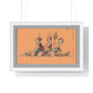 Uruguayan Photo Collage, Three People Holding Oars, Sitting on a Large Fish (circa 1875) Framed Art Print