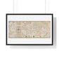 Antique World Map (1529) by Diogo Ribeiro from the Original, Framed Art Print