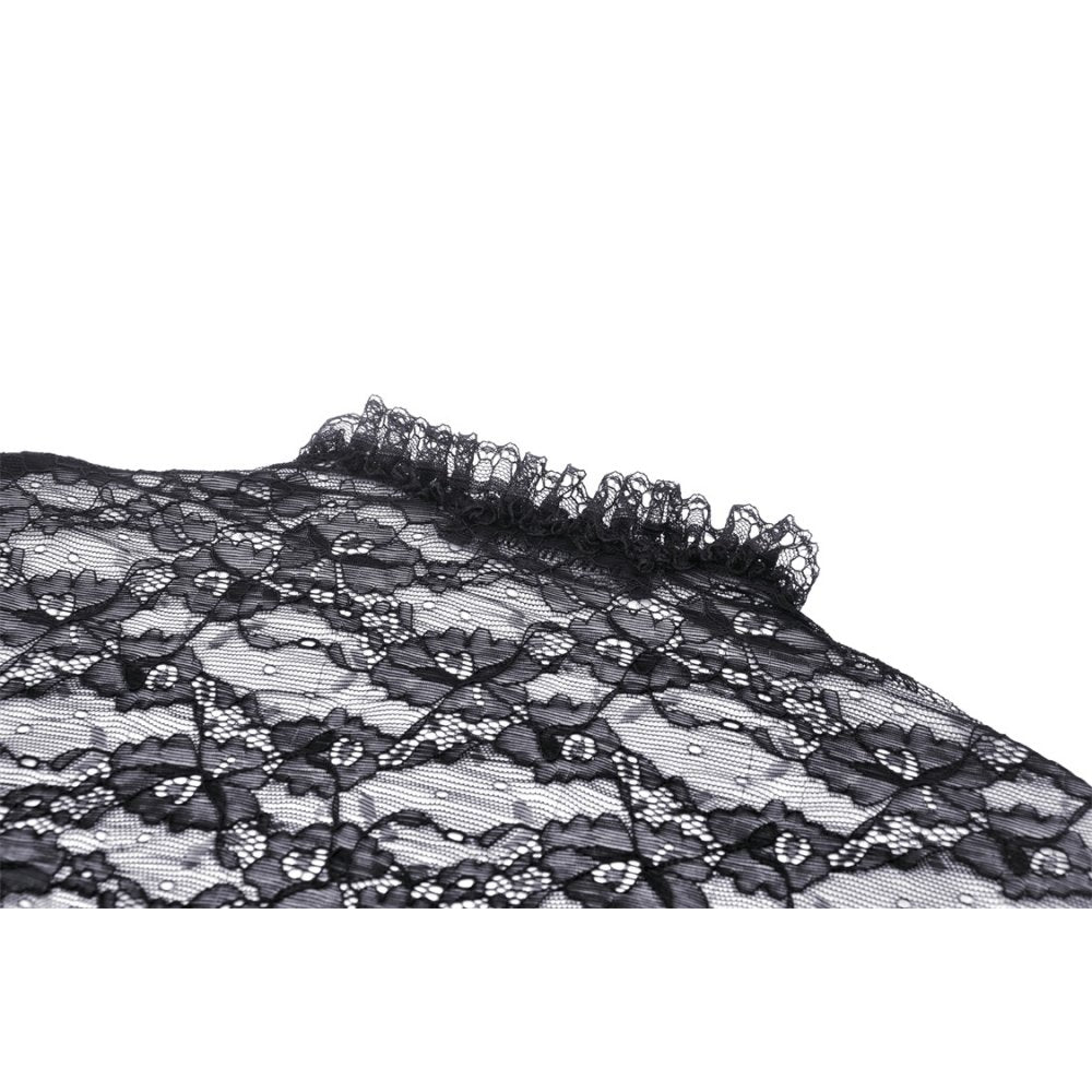 Dark in Love Belladonna Lace-Bell Sleeve Goth Shrug