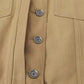 Vireous Polo Collar Camel Denim Jacket and Trousers Suit