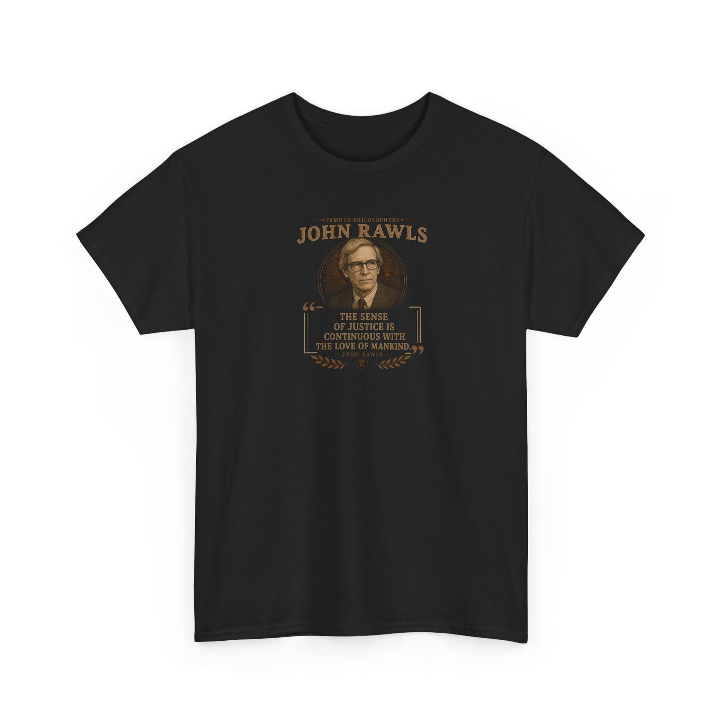 John Rawls on Justice, Philosophy Tribute T-Shirt