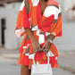 Vireous Fashion Print Doll-Sleeve Loose Summer Dress