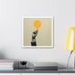 Innovation Hand Holding Light Bulb 'Designed by AI' Art Print on Canvas