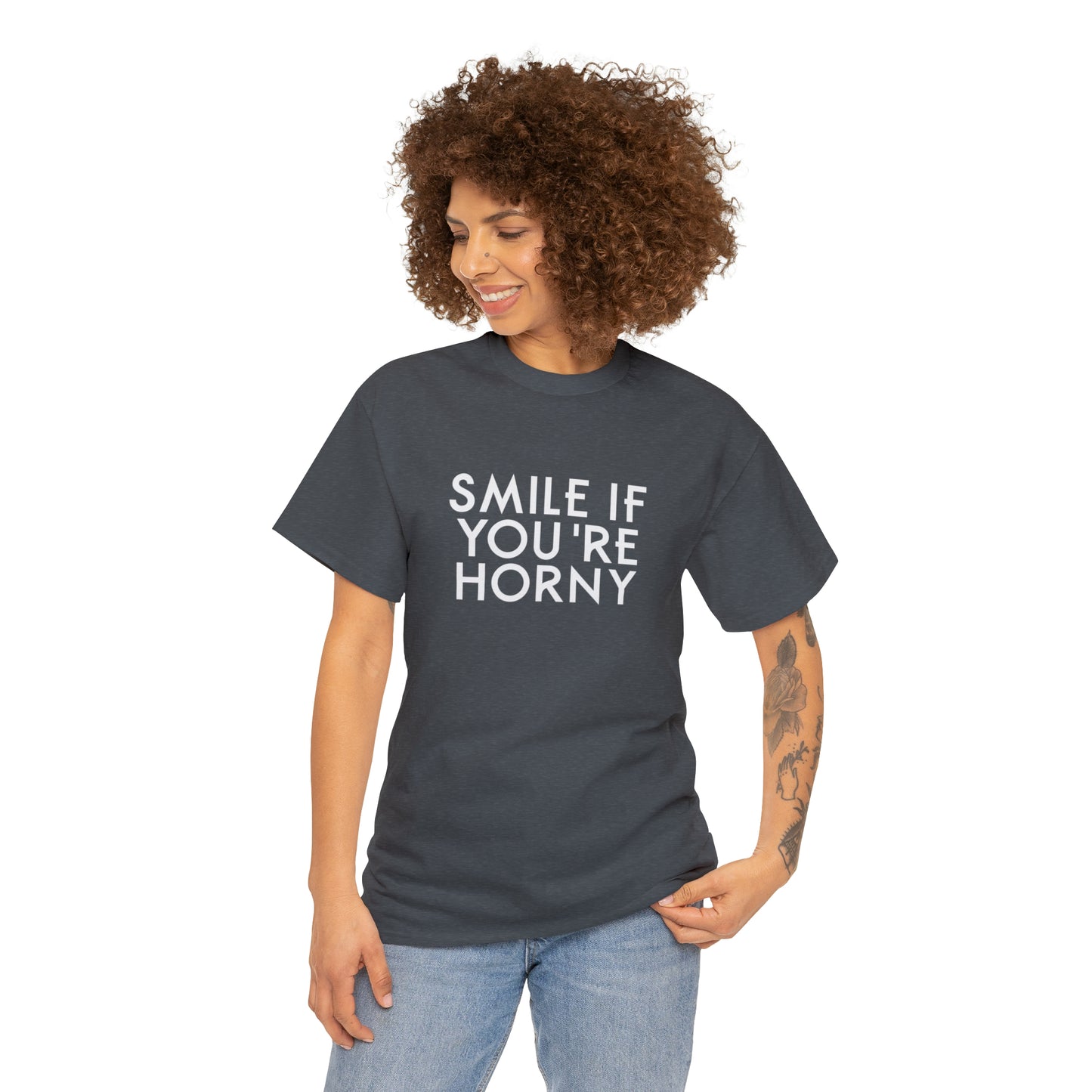 Smile If You're Horny Funny T-Shirt