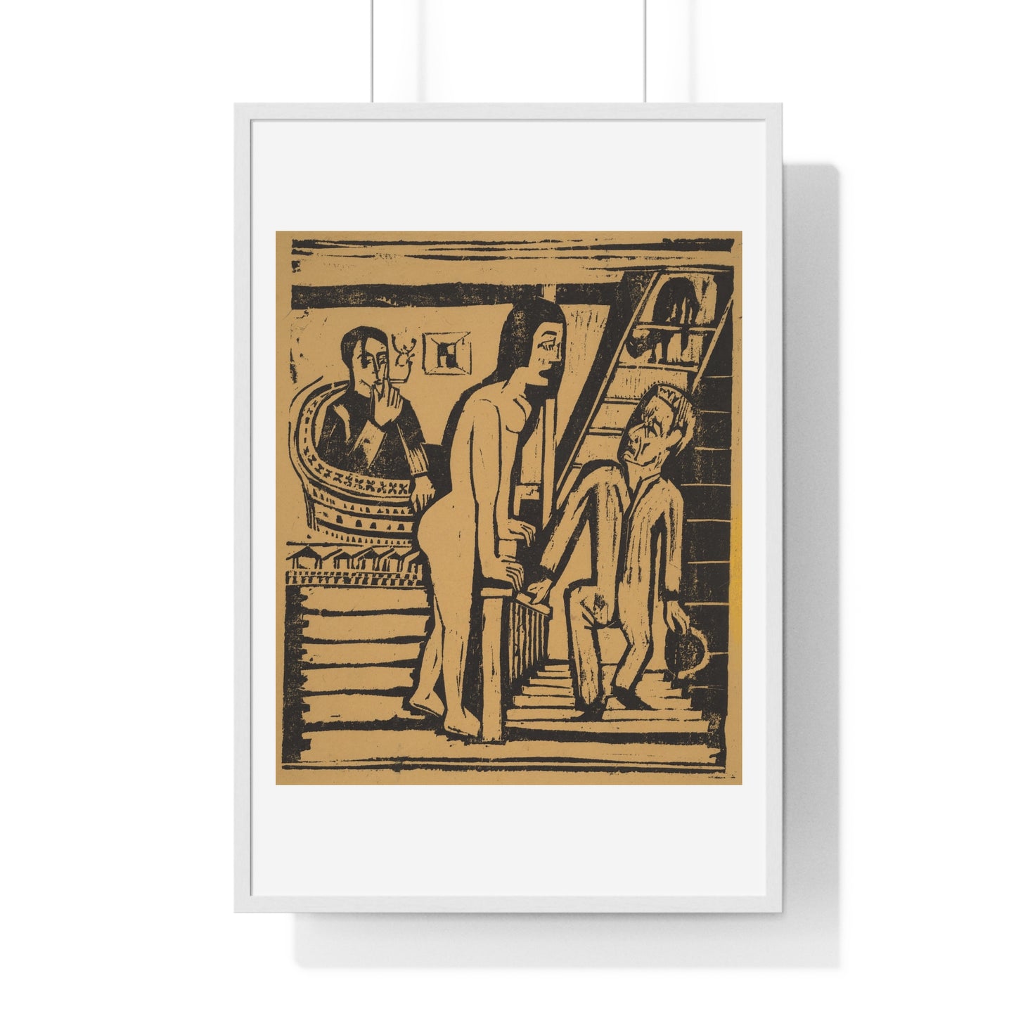The Visit (1923) by Ernst Ludwig Kirchner, from the Original, Framed Art Print
