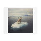 Arctic Adventure Dog, Surrealist Stretched Canvas Wall Art