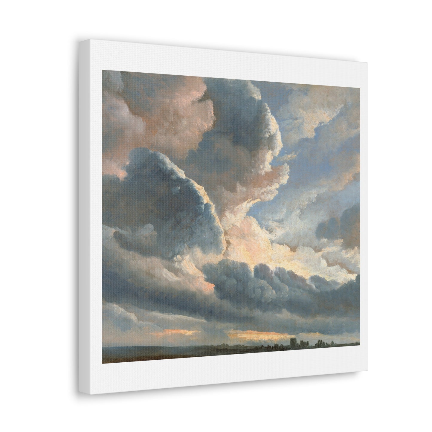 Study of Clouds with a Sunset near Rome (1786-1801) by Simon Alexandre Clément Denis, from the Original, Print on Canvas