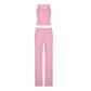 Sportswear Three-Piece. Zipper Hoodie Top, Vest and Pants Casual Suit