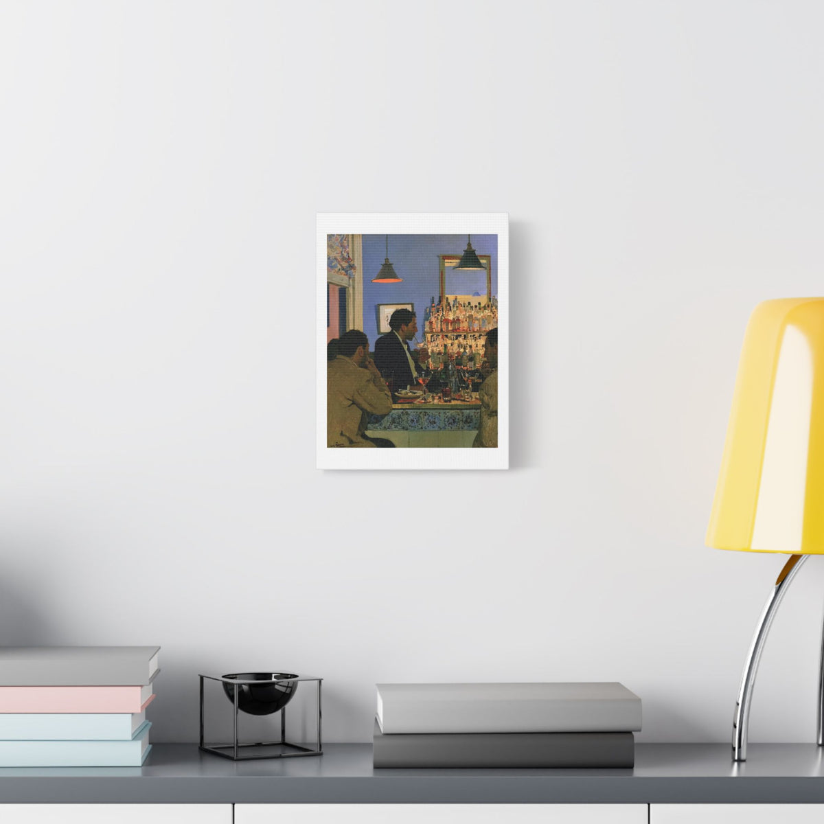 Café Art IV, Print on Satin Canvas, Stretched