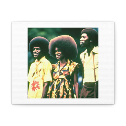 Jamaican British People in the 1970s 'Designed by AI' Art Print on Canvas