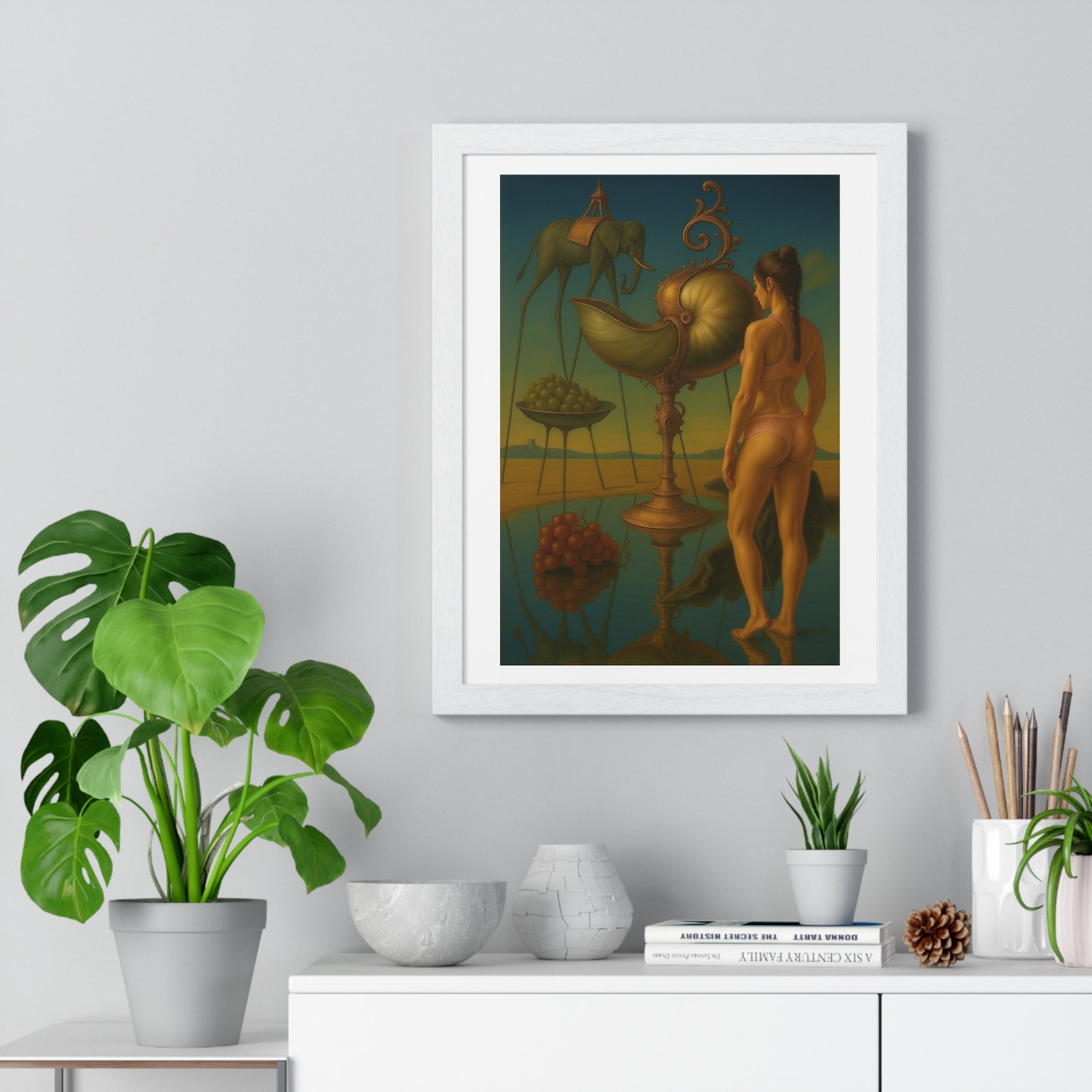 Waterfront Reality Distortion, Surrealist Art, Large Decor Print