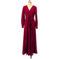 Vireous Long Sleeve Elegant Crossover 'Celtic' Long Dress