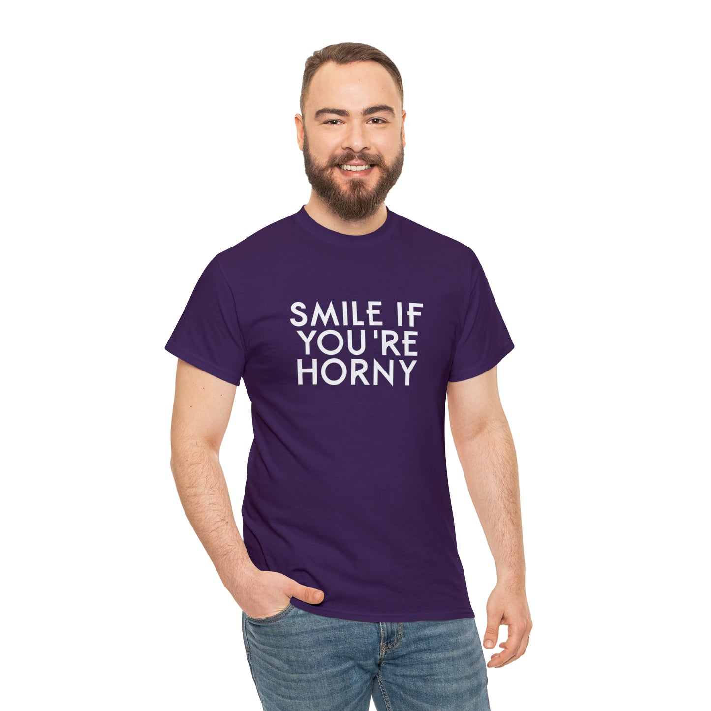 Smile If You're Horny Funny T-Shirt