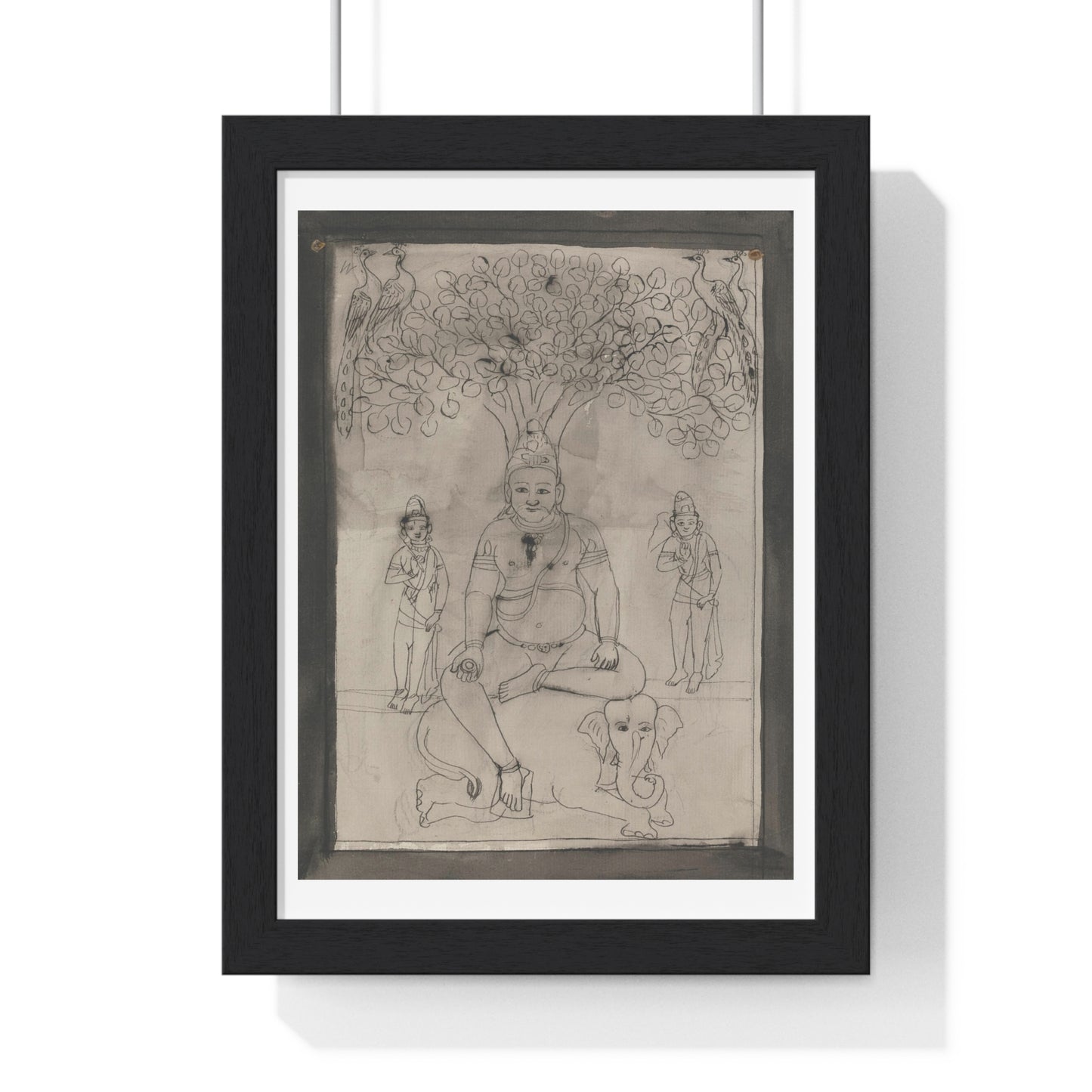 Figure from Indus Sabha (circa 1795), from the Original, Framed Art Print