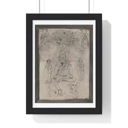 Figure from Indus Sabha (circa 1795), from the Original, Framed Art Print