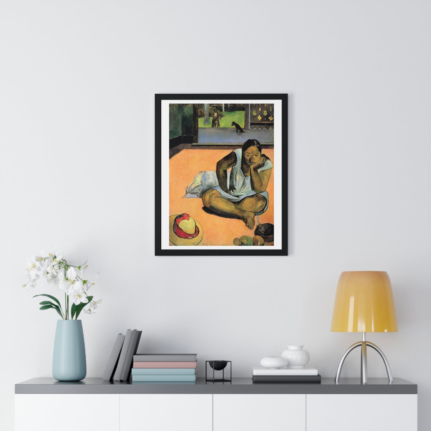 The Brooding Woman 'Te Faaturuma' (1891) by Paul Gaugin., from the Original, Framed Print