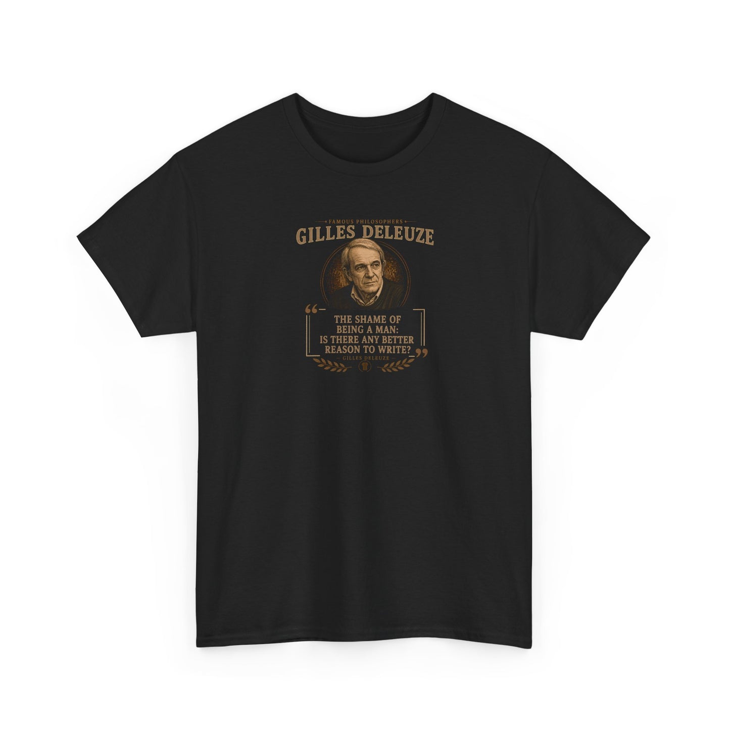 Gilles Deleuze on the Power of Writing, Philosophy Tribute T-Shirt