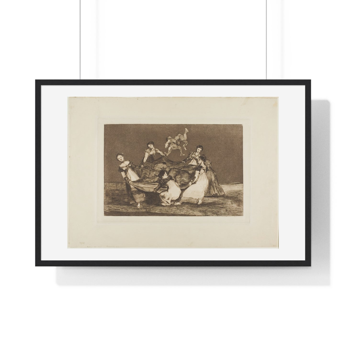 Heavier than a Dead Donkey, from Los Proverbios (1815) by Francisco José de Goya y Lucientes, Framed Print