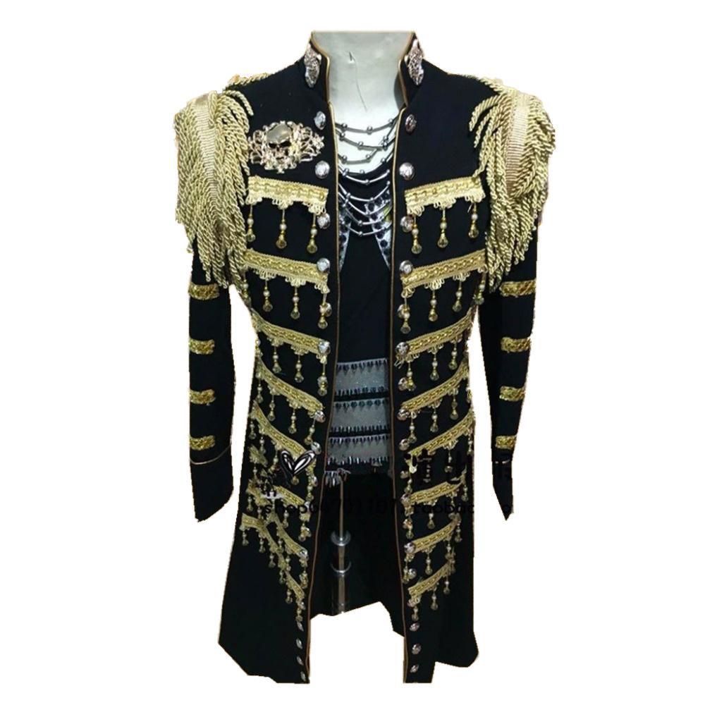 'Colonel Progressive' Gold Detailed Handmade Military Jacket