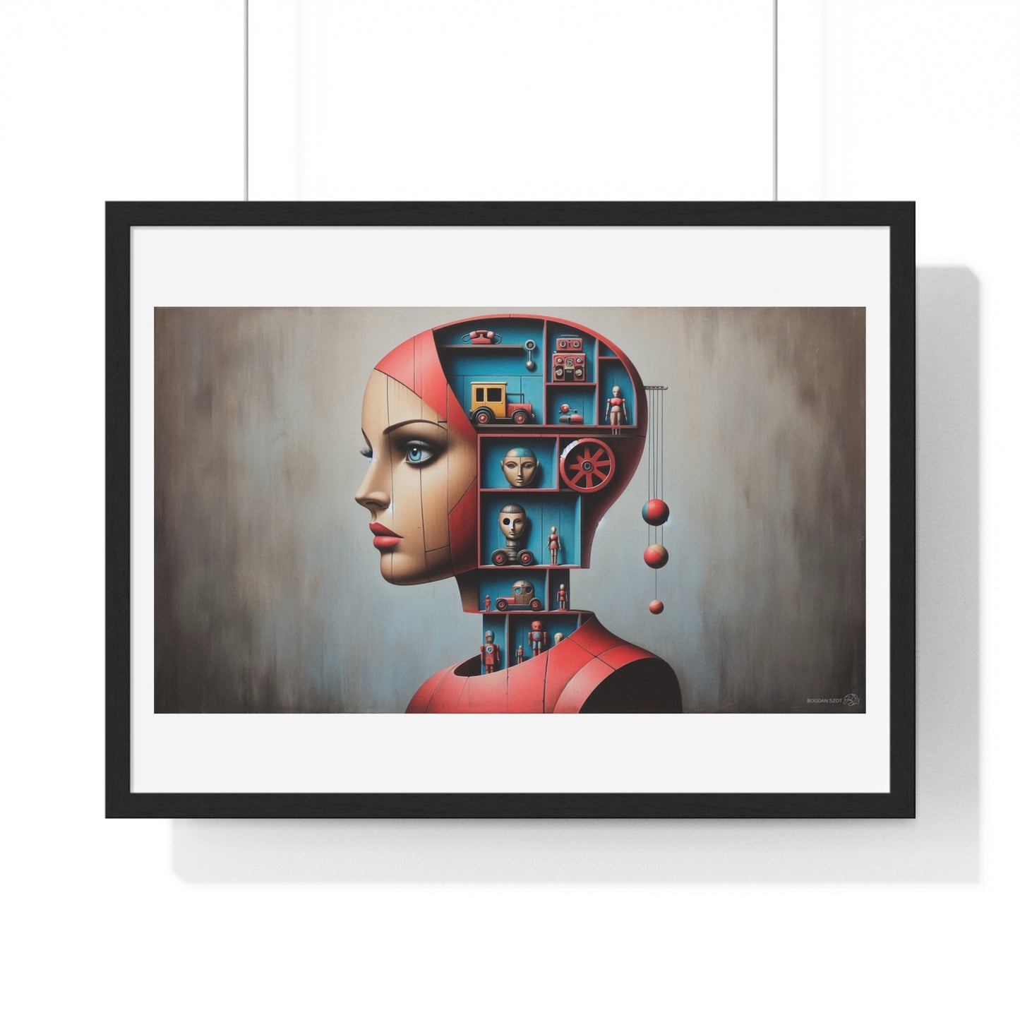 All is Within You, Abstract Art 'Designed by AI' Framed Print